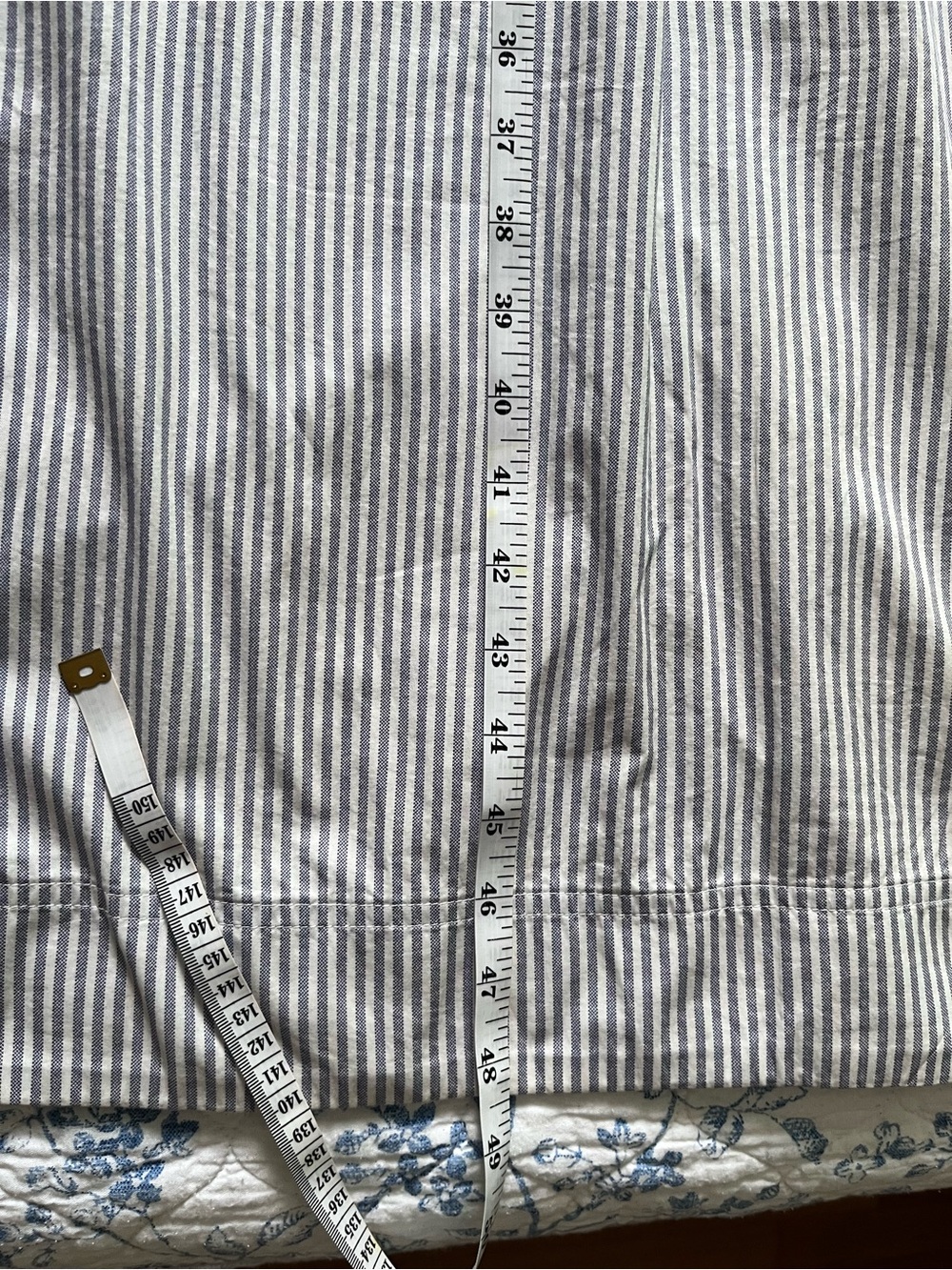 Old Navy Navy and White Vertical Stripe Midi Shirt Dress - Picture 7 of 11